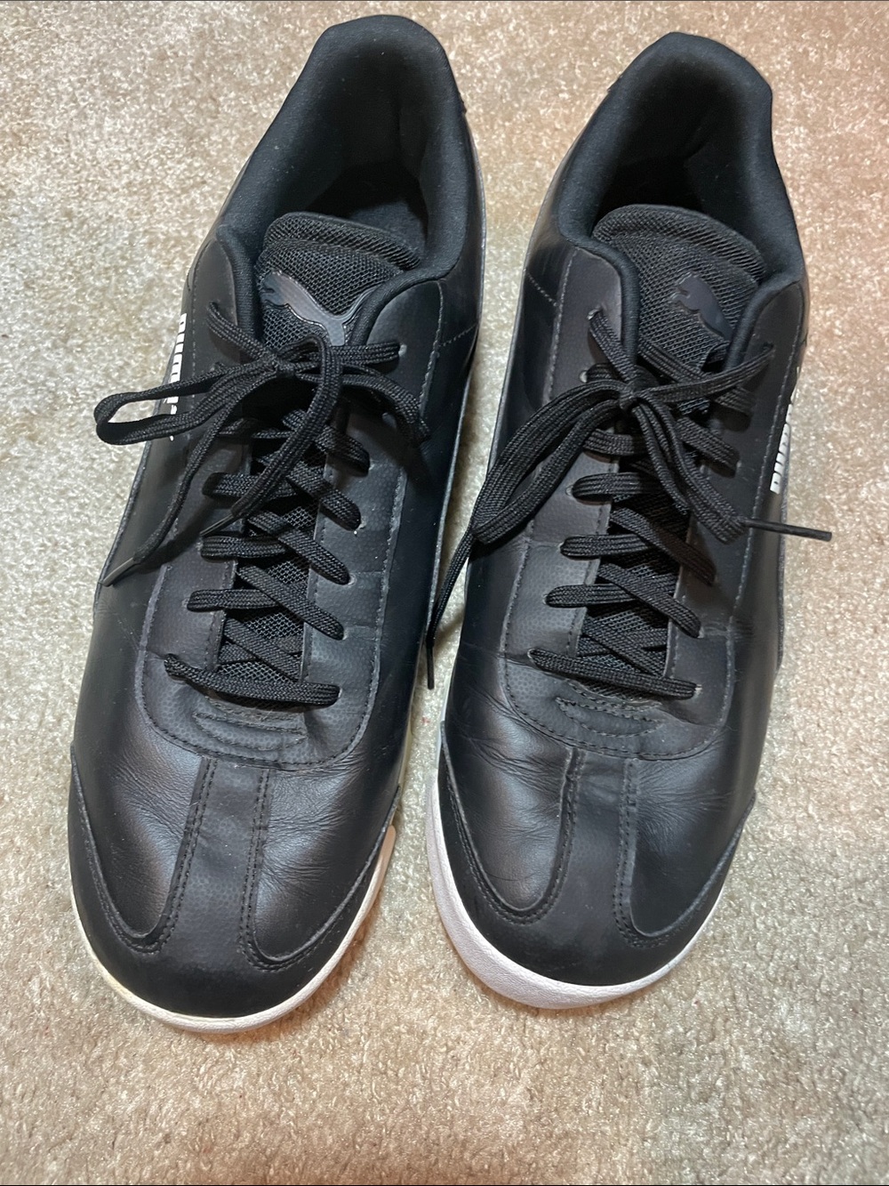 Puma Men's Black Low-Top Leather Sneakers BMW Motorsport
